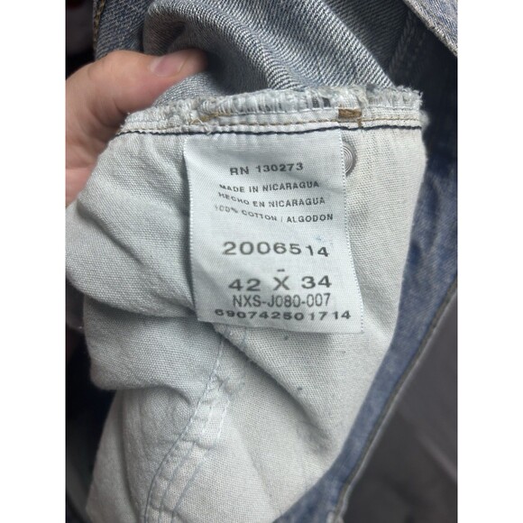 Lee Relaxed Fit Jeans Men's 42 X 34 Blue Denim Light Wash Broken In - Picture 12 of 12